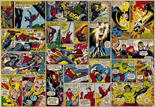 FOTOMURAL MARVEL COMIC HEROES 8-427