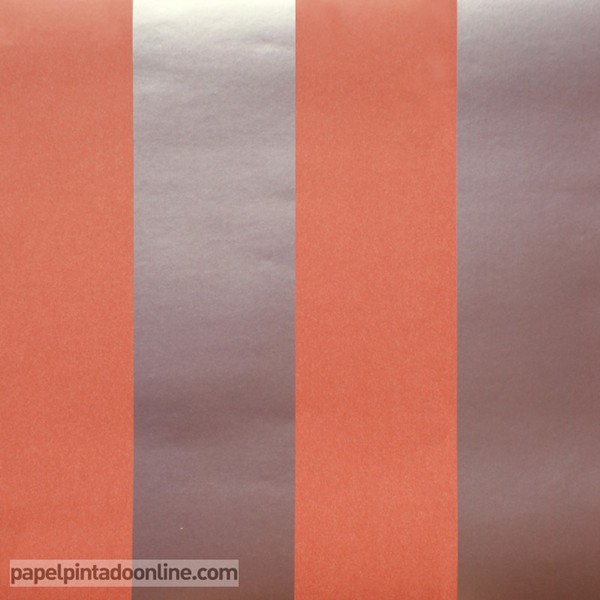 Papel às riscas em laranja e prata ref. 11507