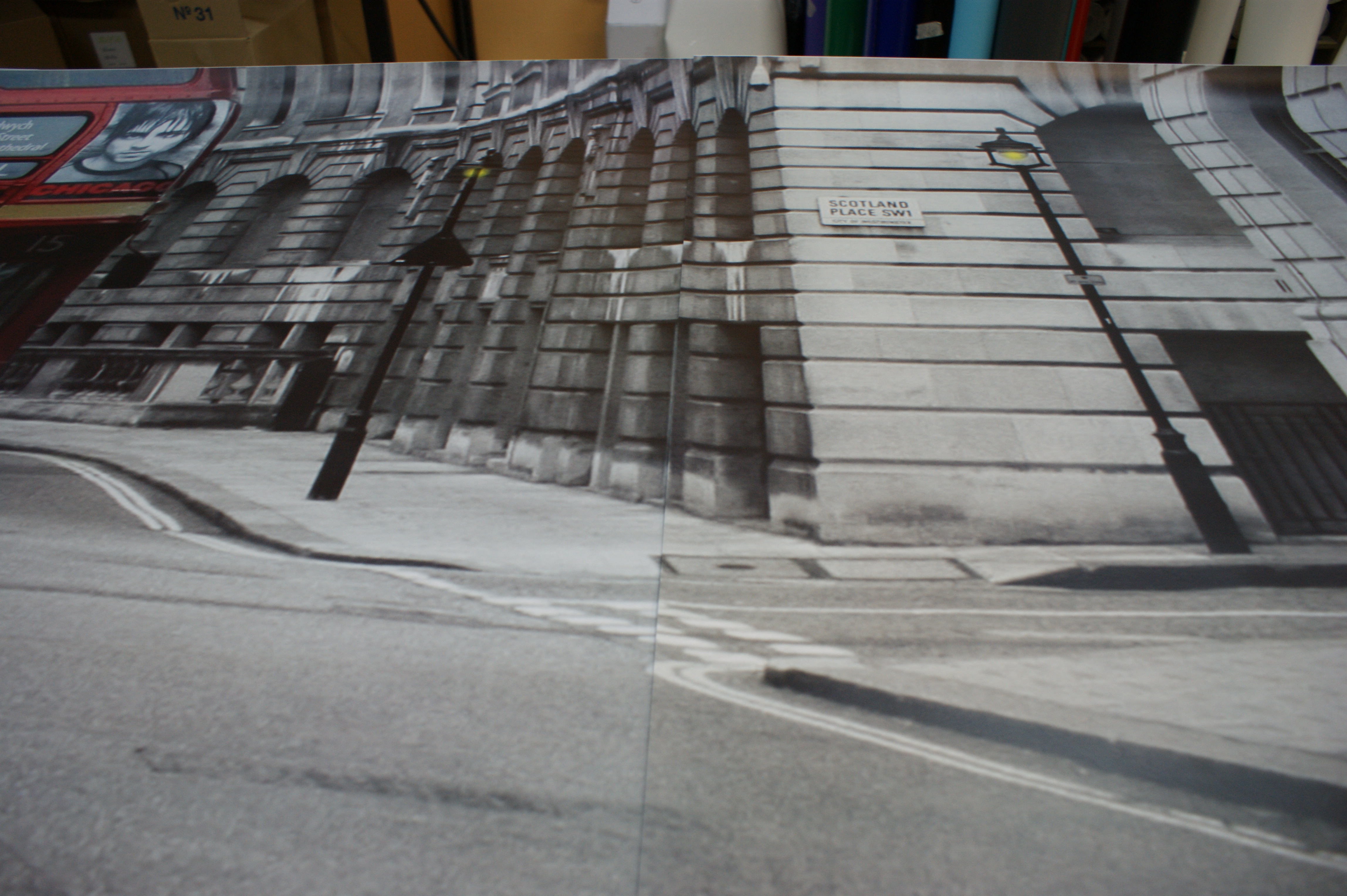 Defeituosos mural Bus Stop London