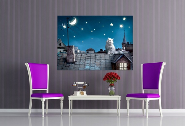 Mini Fotomural Cat on Roof FTM0806