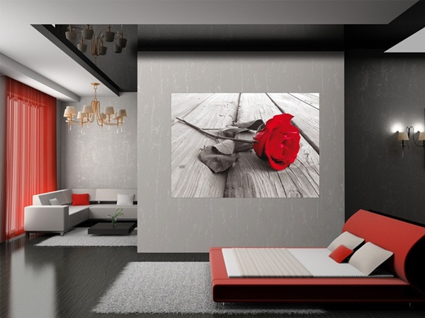 Mini Fotomural Red Rose FTM0819