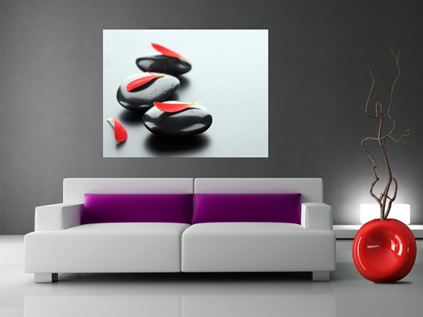 Mini Fotomural Stones with Petals FTM0822