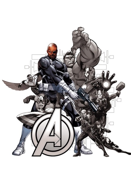 Sticker Marvel Nick Fury Avengers DK_1716
