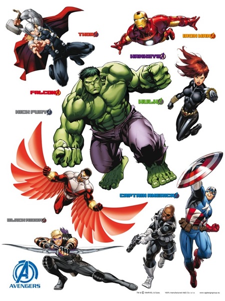 Sticker Marvel The Avengers Group DK_1719