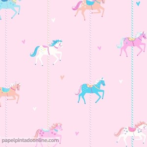 Papel Infantil Carousel Ref - DL21119