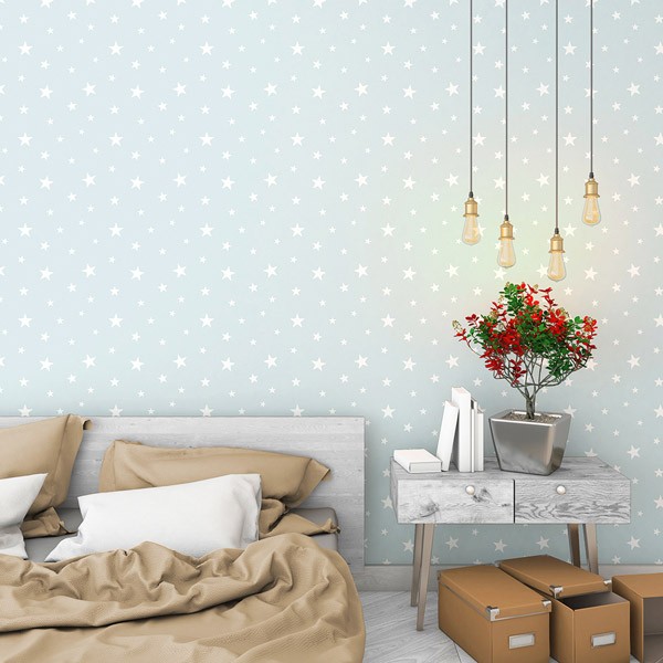 papel-de-parede-estrelas-brancas-fundo-verde-agua-003