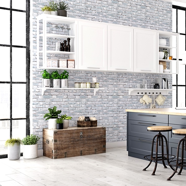 Papel de parede imitação tijolo 1015