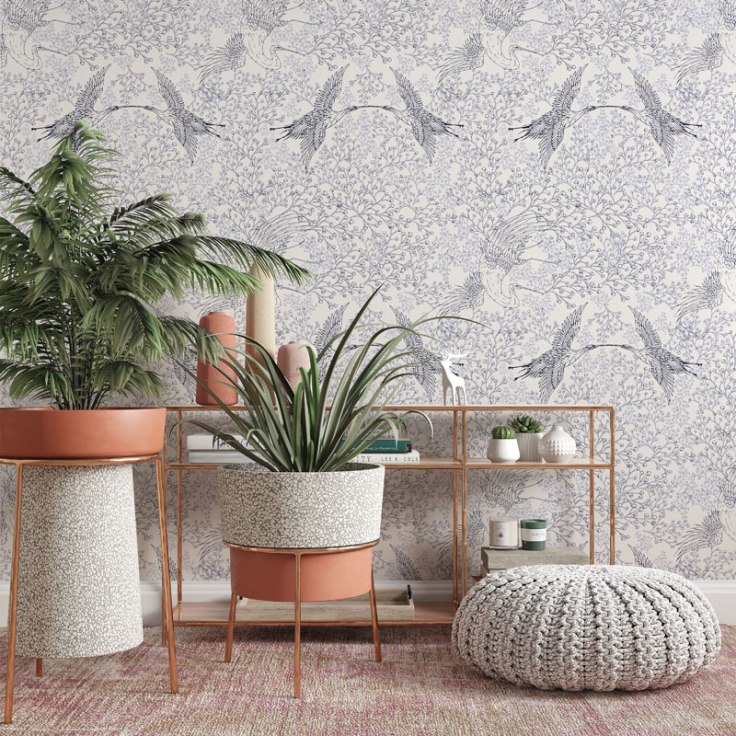 Papel de parede Oriental Sense Passáros