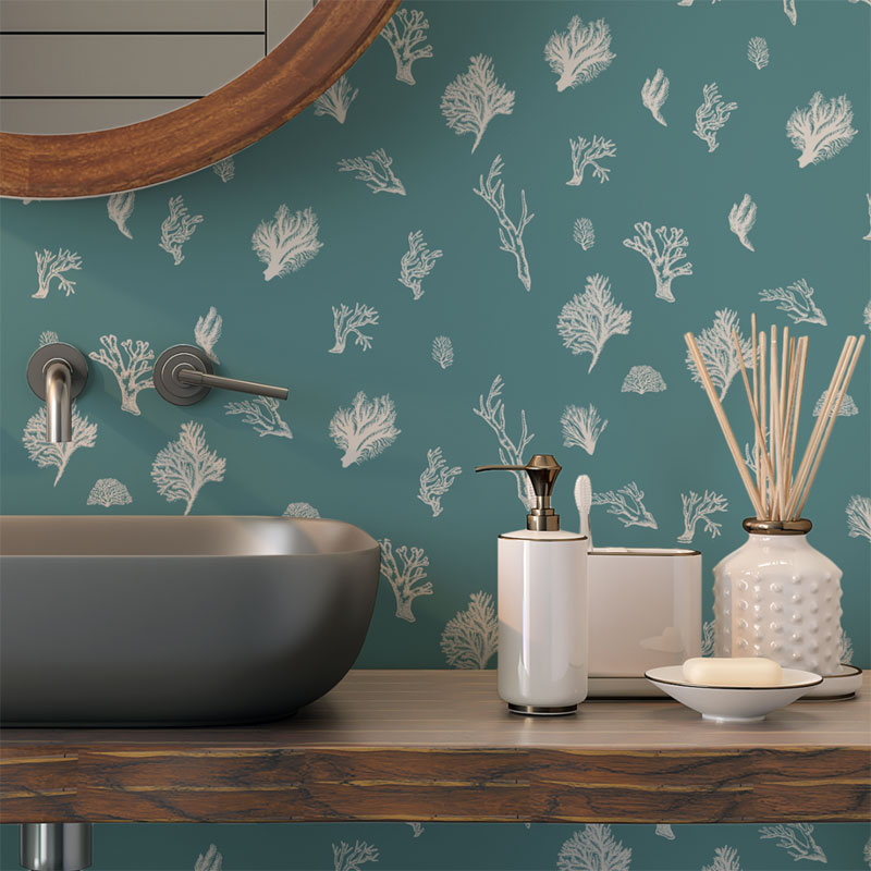 Papel de parede corais oriental sense