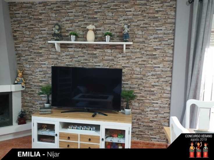 Papel de parede imitação pedra