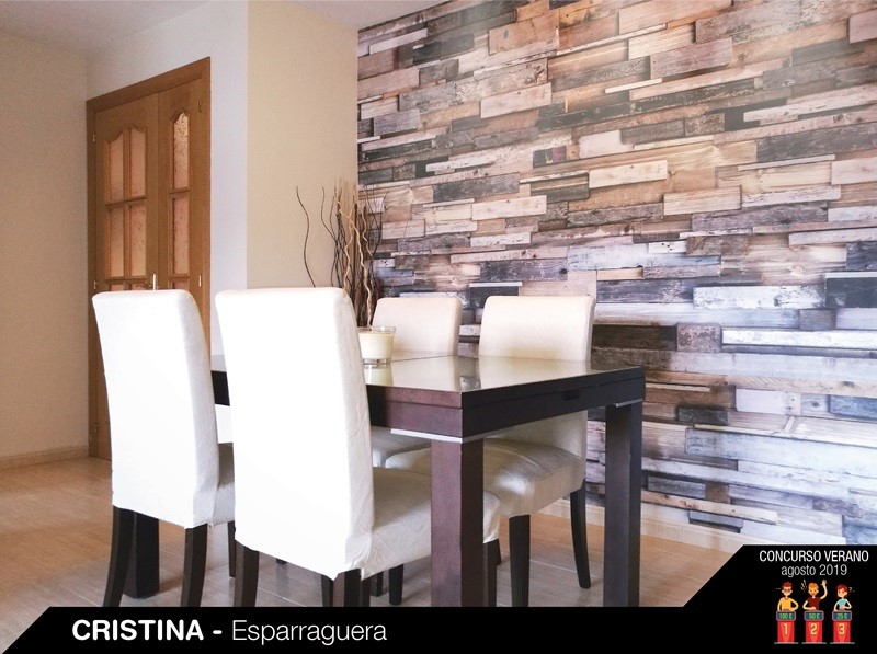 Papel de parede imiração madeira