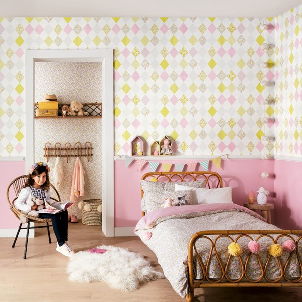 papel de parede geométrico infantil