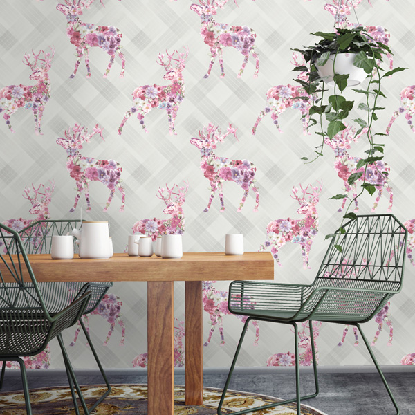 papel de parede kaleidoscope cervos