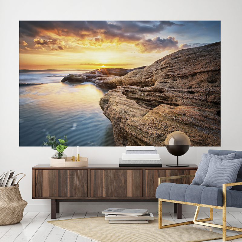 fotomural paisagem por do sol