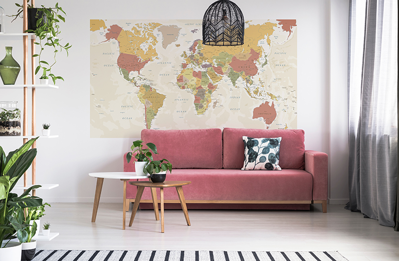 fotomural de Mapa Mundo 1P-91001