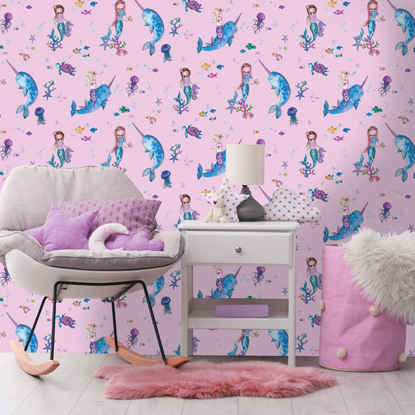 Papel de parede over the rainbow sereias