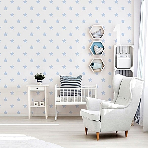 Papel de parede estrelas azuis 