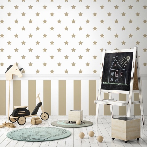 Papel de parede de estrelas fundo branco e cor dourado