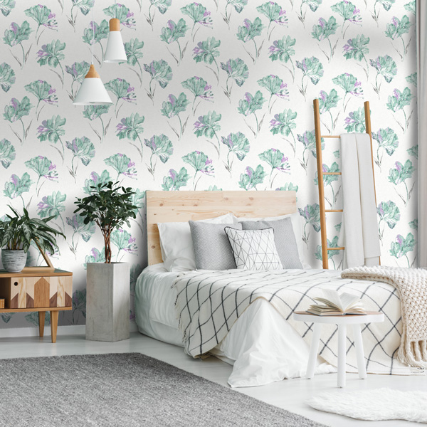 papel de parede flores azaleia fundo claro