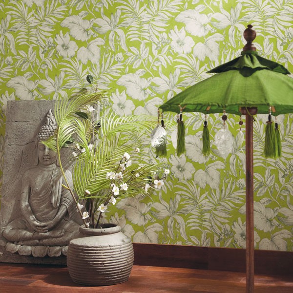 papel de parede natureza folhas verde claro