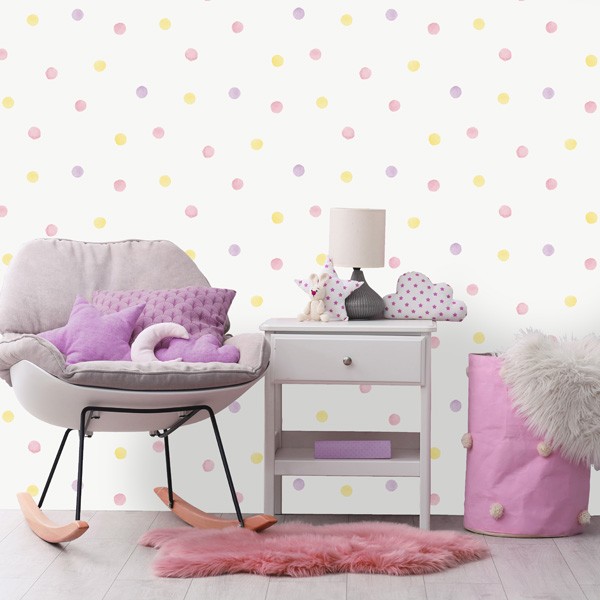 papel de parede bolas coloridas