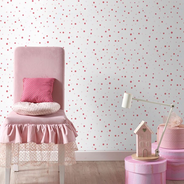 Papel de parede bolas rosas sambori