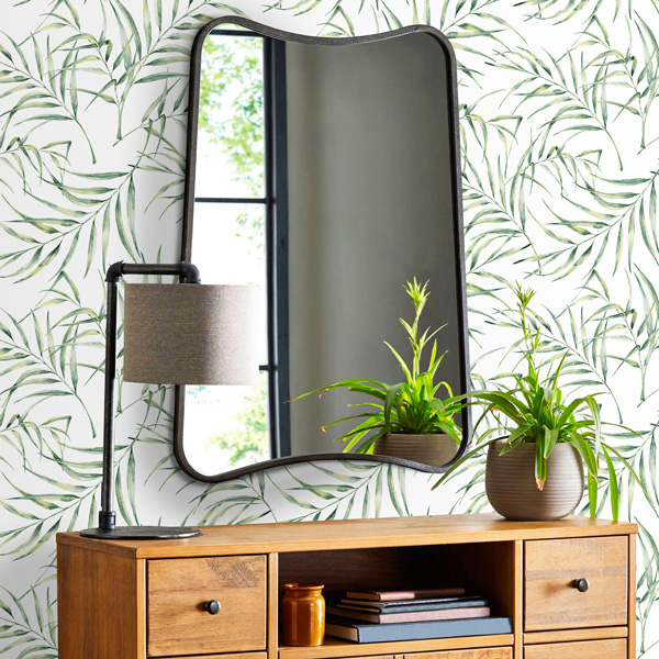 papel de parede folhagens tropicais