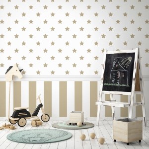 papel de parede estrelas douradas