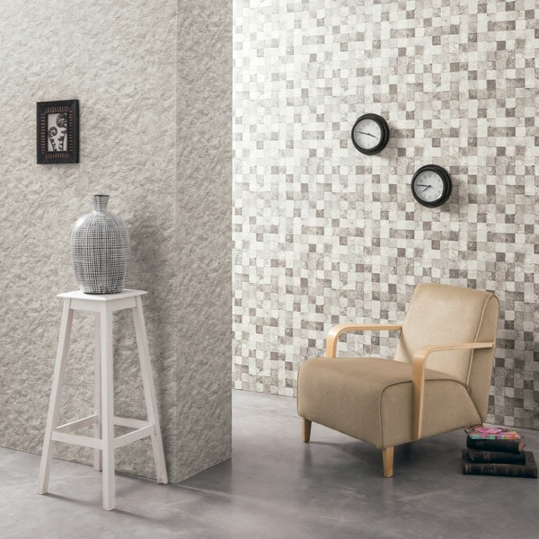 Papel de parede pedra quadriculada