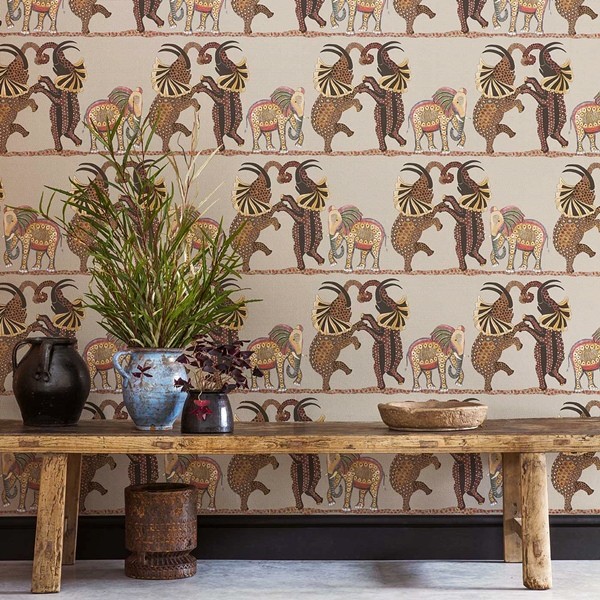 Papel de parede elefante estilizados
