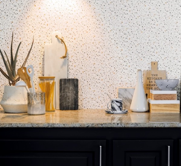 papel de parede imitação granito