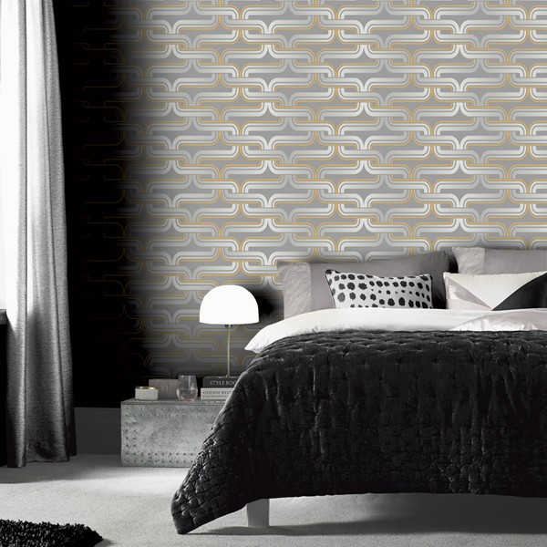 papel de parede efeito visual geométrico