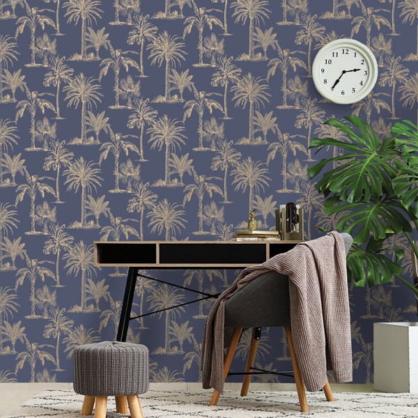 papel de parede natureza palmeira dourada