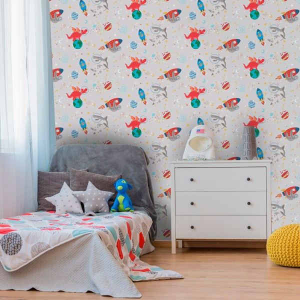 papel de parede infantil com brilho