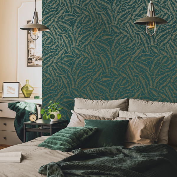 Papel de parede folhagem tropicalcoleção bakau