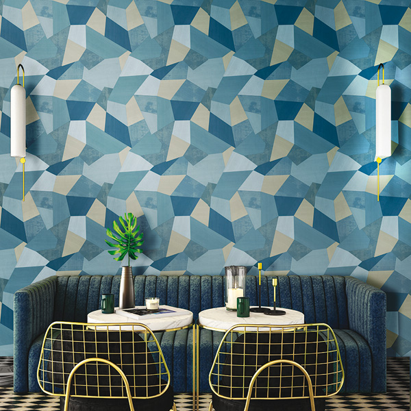 papel de parede vinílico geométrico abstrato