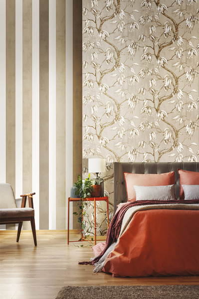 papel de parede vinílico floral 