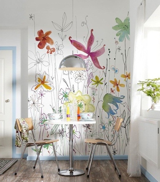 painel decorativo floral