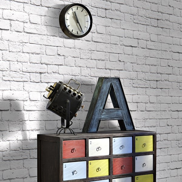 Papel de parede tijolinho branco